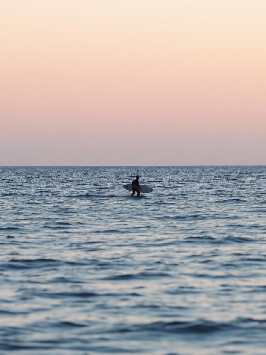 Paddling out before work