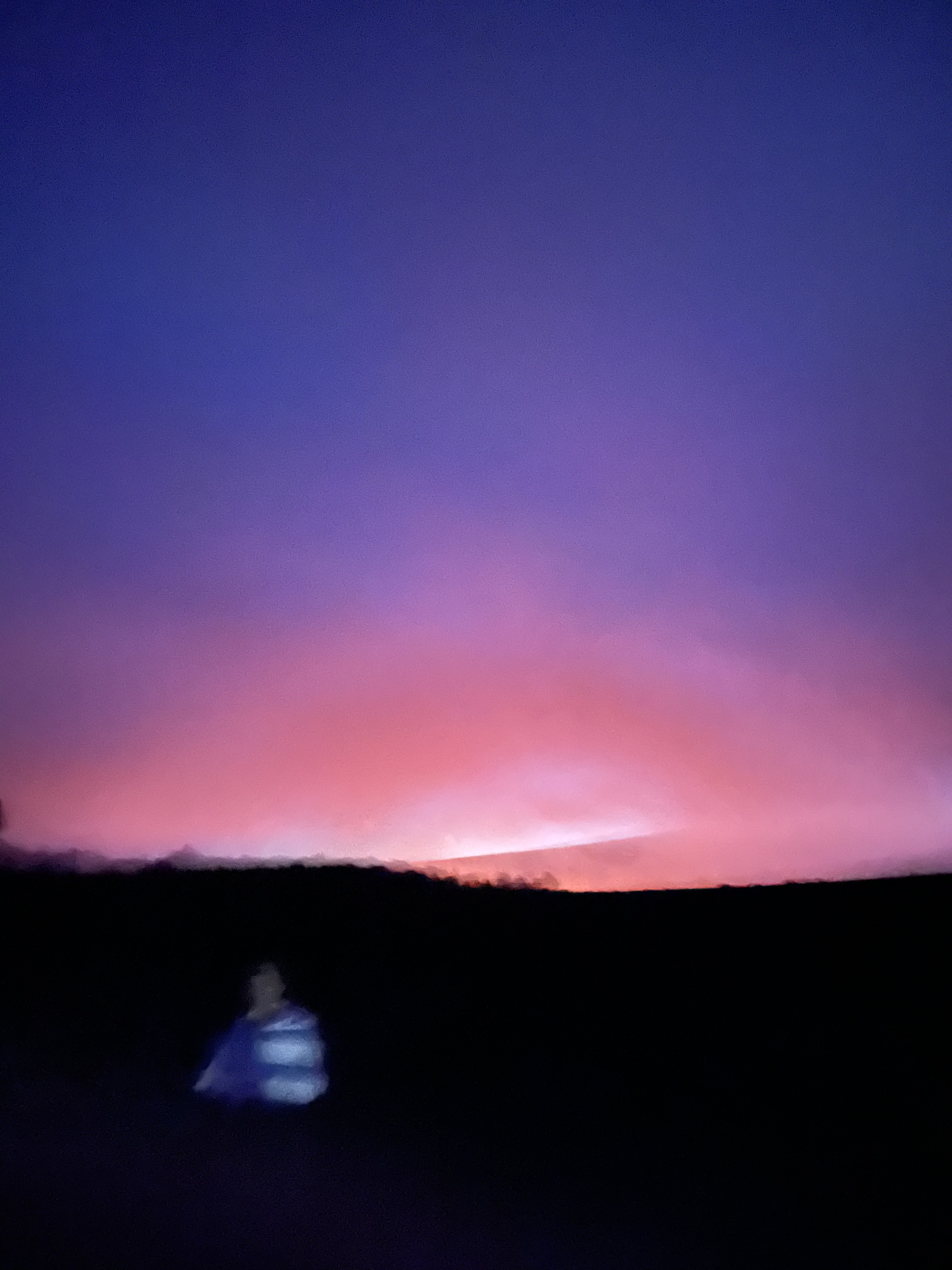 A sky flushed with volcanic fire